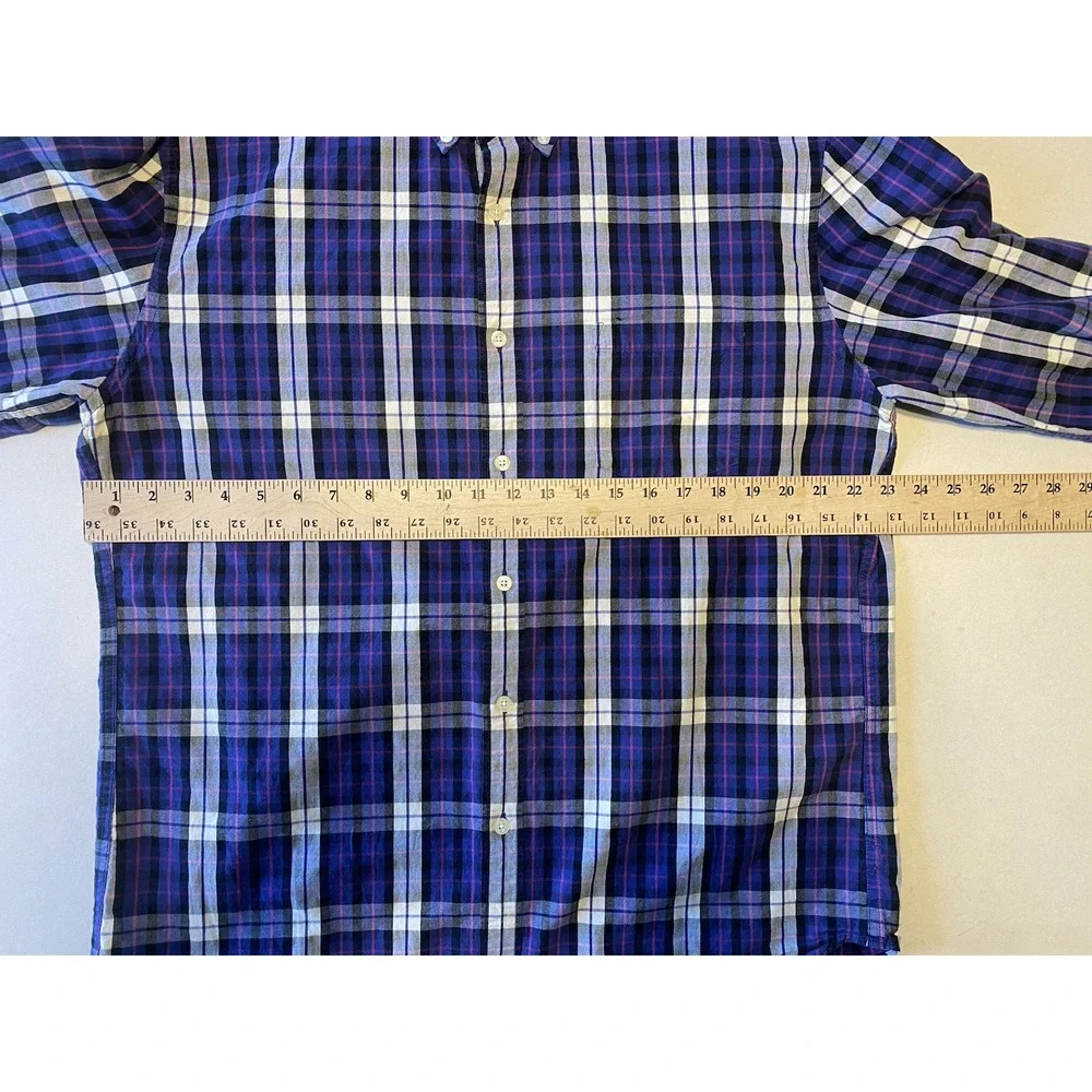 J Crew Shirt Mens XL Plaid Long Sleeve Career Office Casual Cotton Button Down